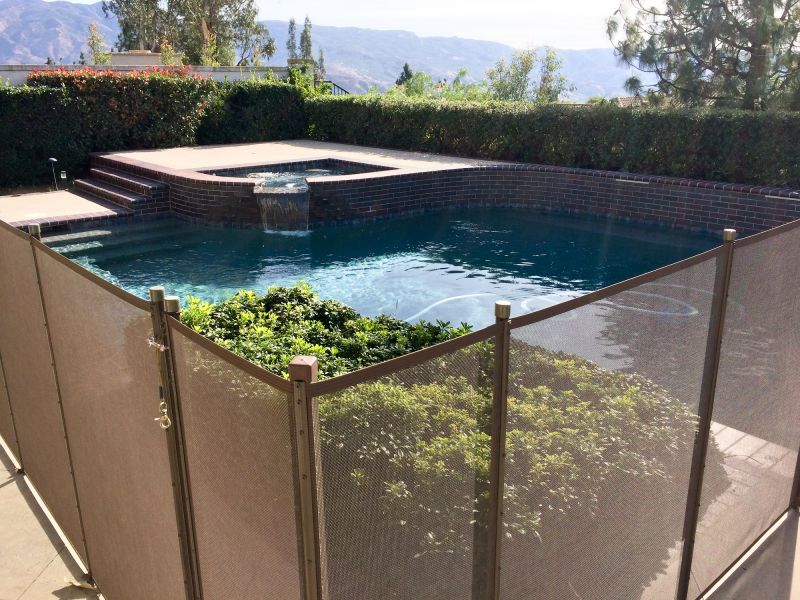 Pool Safety Fence in Backyard